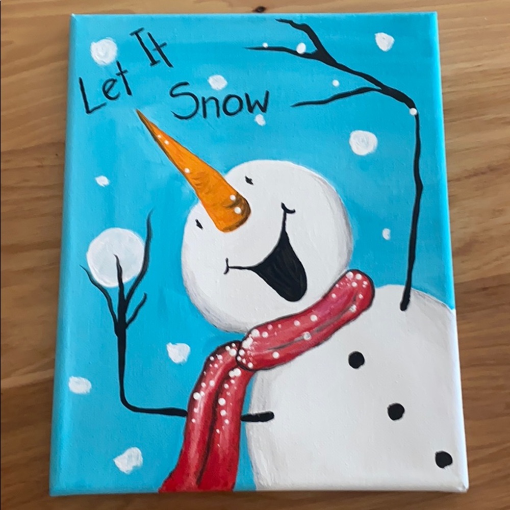 2/$10 Let it Snow! Acrylic Painting